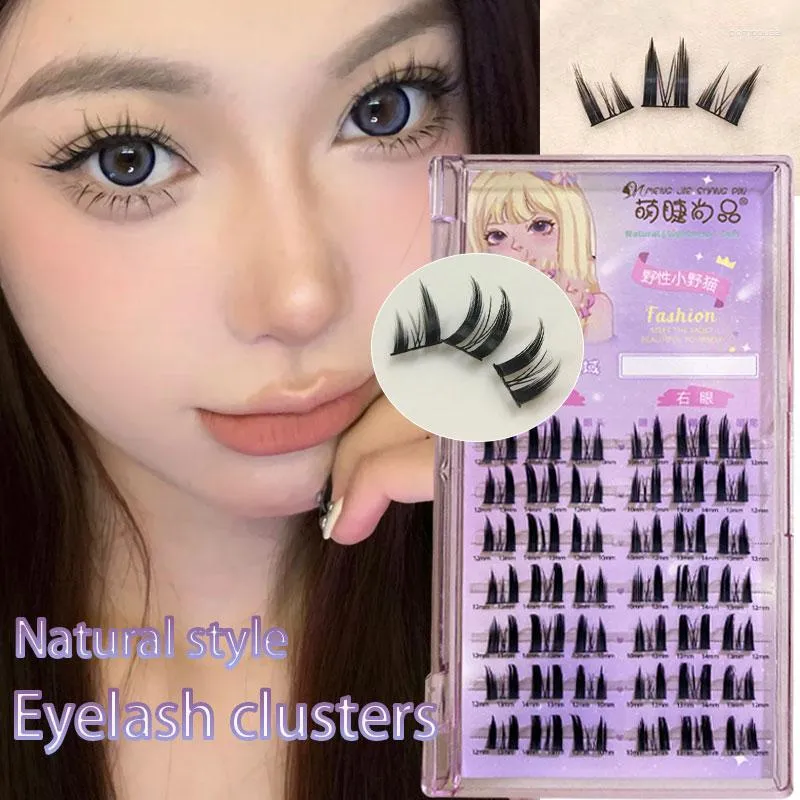False Eyelashes Manga Lashes Natural Eyelash Clusters Thick Look DIY Cluster Extensions