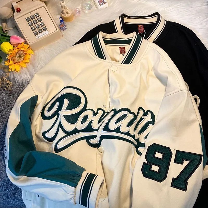 Herrjackor herrjacka broderi bokstäver singelbröst streetwear harajuku varsity jacka höst bomull kappa baseball uniform kläder 230731