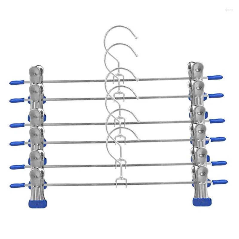 Hängare 10 datorer rostfritt stål byxa hängande rack kappbyxor kjol kläder stan