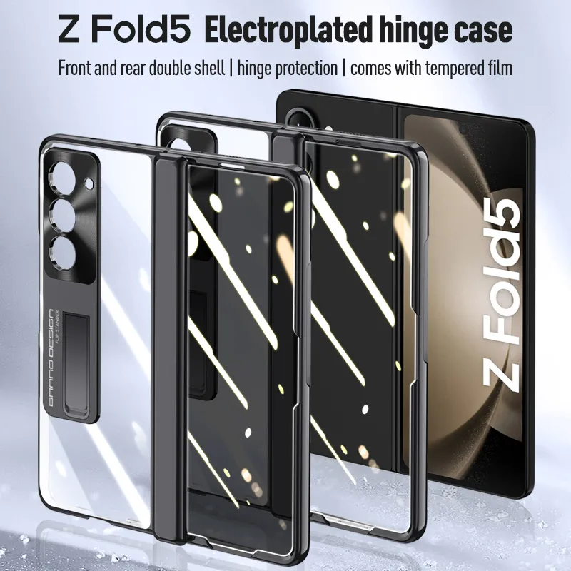 Transparent Dur Pour Samsung Galaxy Z Fold 5 Cas Charnière Transparente Film De Protection Anti Espion Couverture