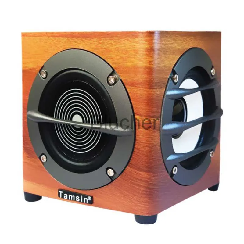Computer Speakers Wooden computer speaker wireless subwoofer high volume home speaker mobile phone living room desktop bluetooth mini speaker x0801