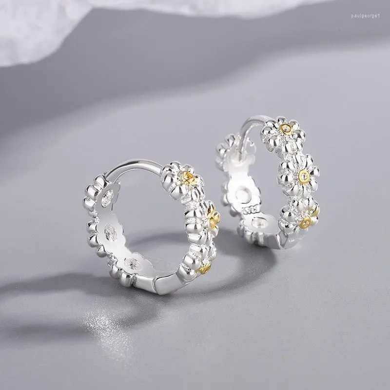 Oorringen Mode-sieraden Eenvoudige Stijl Daisy Zonnebloem Vrouwelijke Koreaanse Trendy Leuke Witte Bloem Oorbel Bruiloft