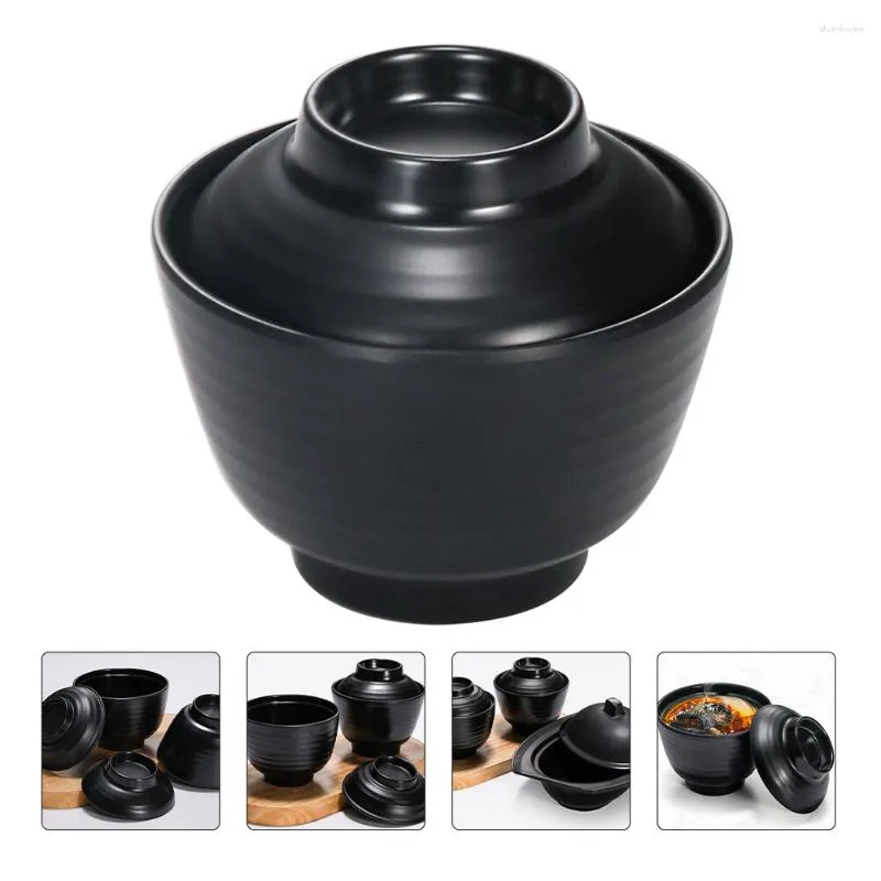 Dinnerware Sets Bowl Japanese Seasoning Korean Utensils Soup Cup Delicate Melamine With Cover Small Rice Bowls