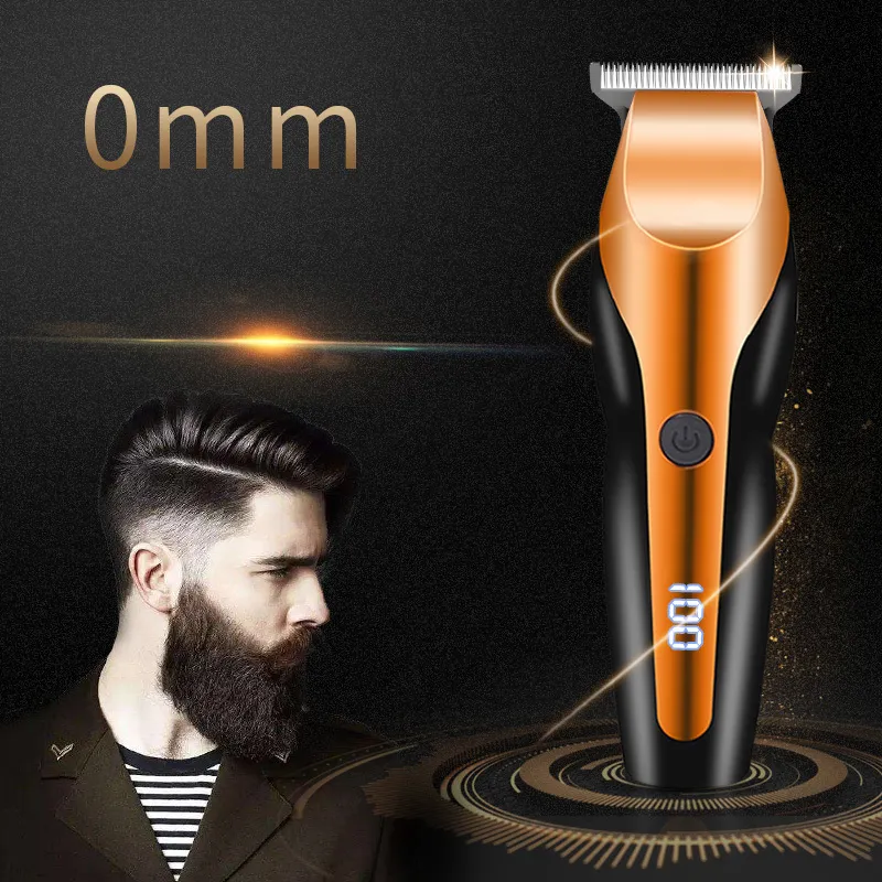 Hårtrimmer 100-240V Professionell Hair Clipper LCD Display Balding Clipper 0 mm Electric Barber Hair Trimmer Beard Trimer Haircut Machine 230731