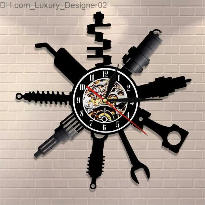 Orologi da parete Negozio di riparazioni auto Segno di parete Orologio da parete moderno decorativo Meccanico per auto Servizio Officina Orologio da