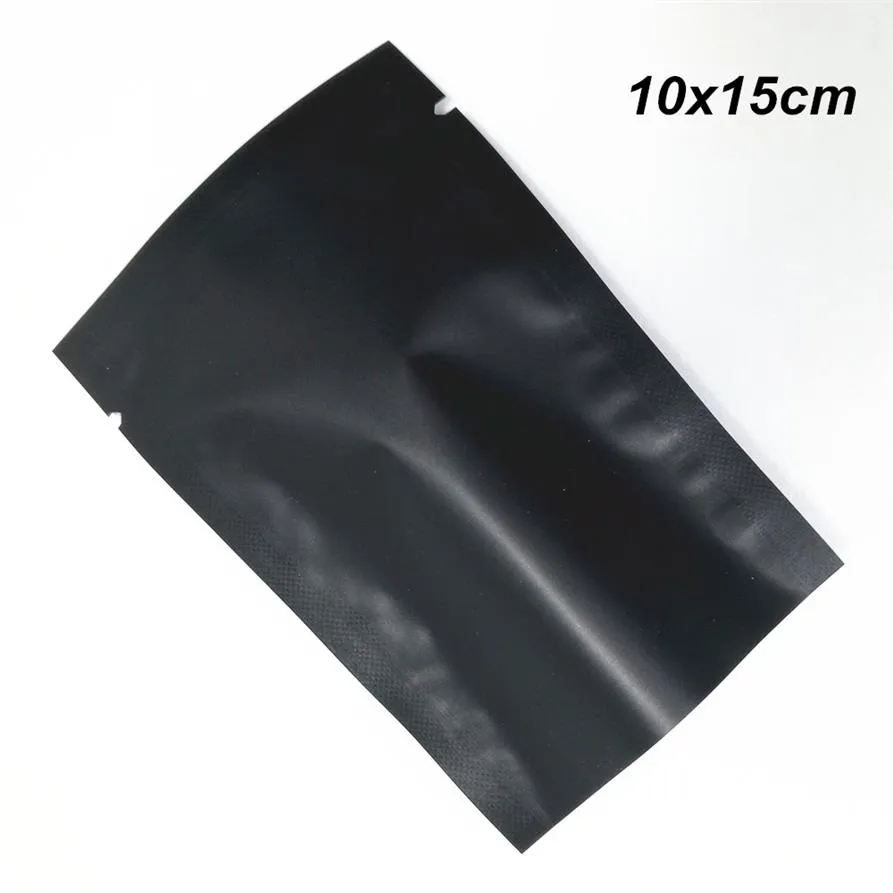 Matte Black 10x15 cm 100pcs Lot Open Top Aluminum Foil Vacuum Packing Pouch for Bake Product Heat Sealed Mylar Foil Vacuum Food St313x