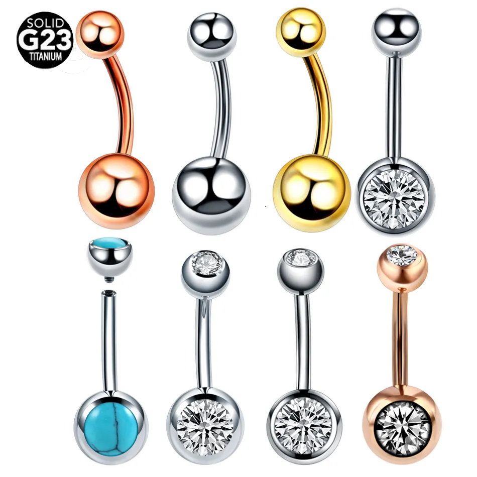 Кнопки пупок Bell Contry 10pcs/20pcs/50pcs G23 Piercing ombligo Внутренняя нить пупок пирсинг -кнопки «Женщины кузов» 230731