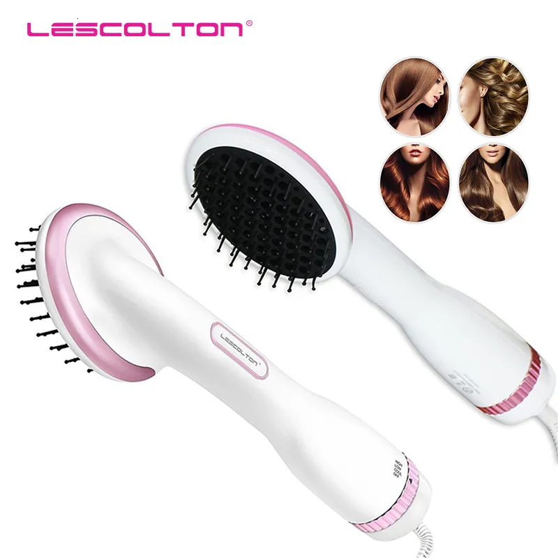 Planchas para el cabello Lescolton One Step Hair Dryer Multifuncional Air Paddle Styling Brush Generador de iones negativos Peine Soplador de cabello Plancha 230731