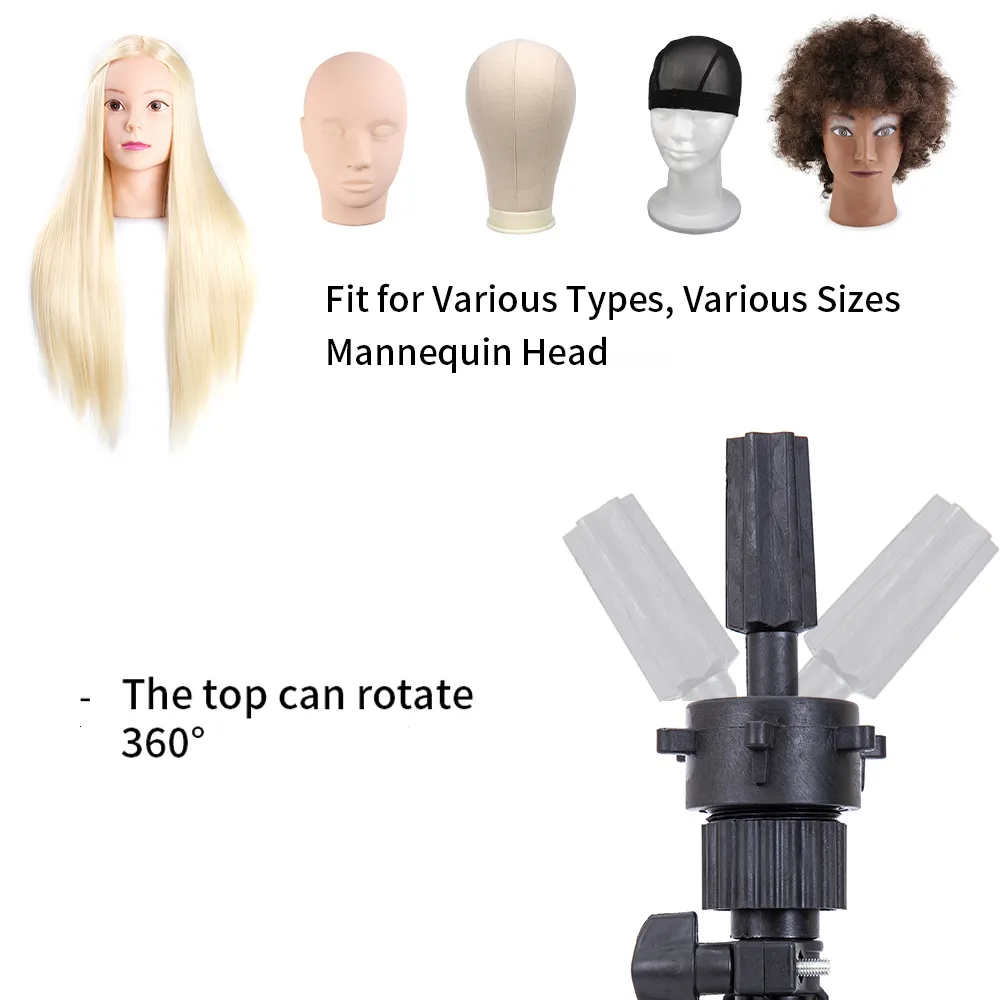 Wig Stand Alileader 64cm Adjustable Wig Stand Wig Tripod With