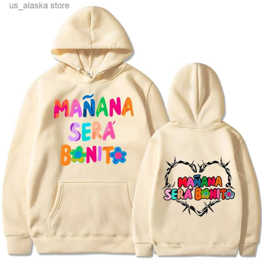 Heren Hoodies Sweatshirts 2023 Karol G Mana Sera Bonito met Haard Hoodie Trendy Retro Muziek Sweatshirt Manana Sera Bonito Shirt Schattig Karol G Hoodie T230731