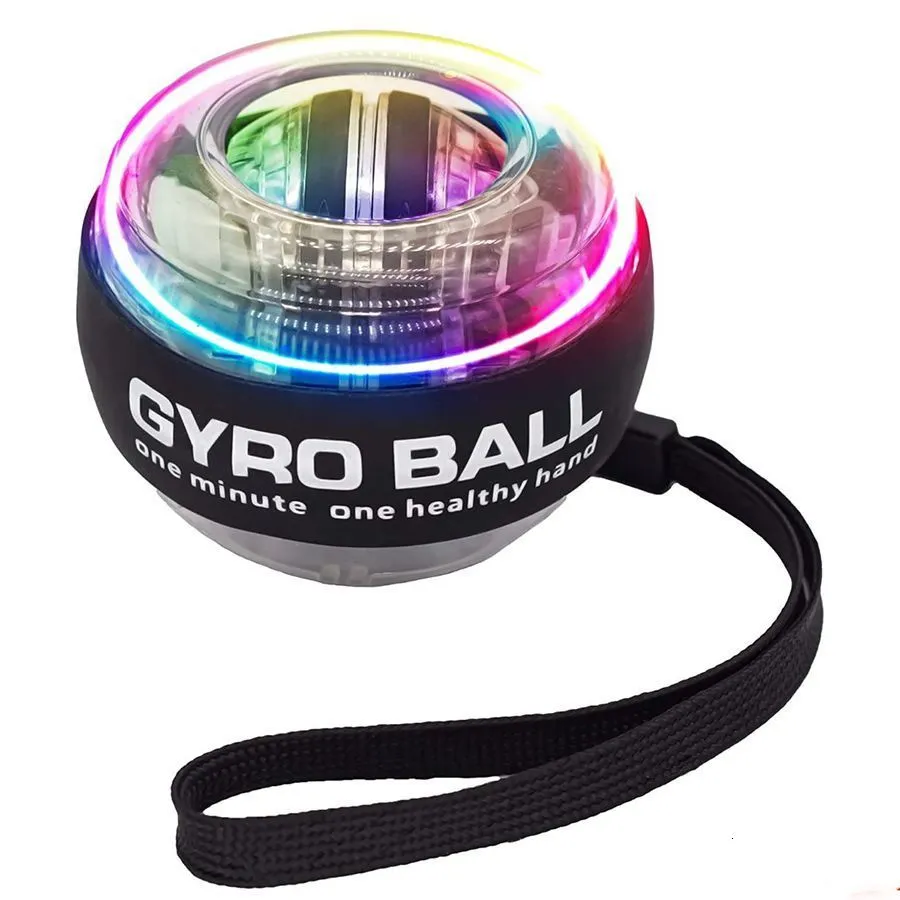 LED Powerball Gyroscopic Power Wrist Ball Selfstarting Gyro Gyroball Arm Hand Muscle Force Trainer Exercise Strengthener 230801