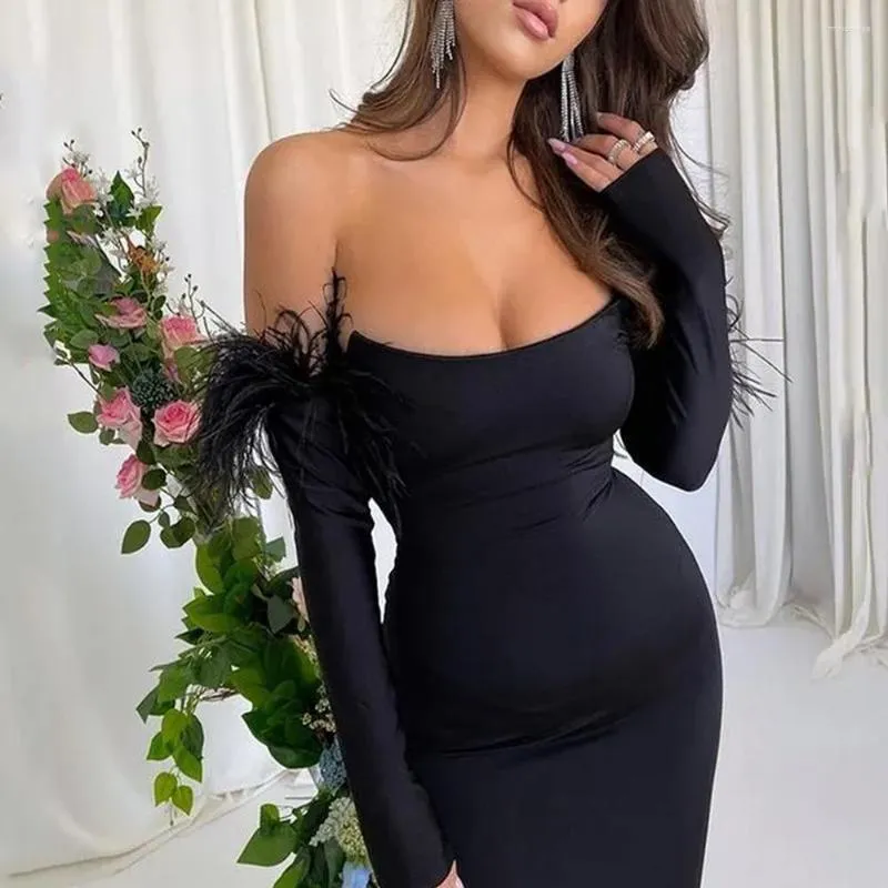 Вечеринка платья сексуальные коктейль с плеча Scoop Neck Black Short Pretty Fashion Mromaid оболочка для женского платья