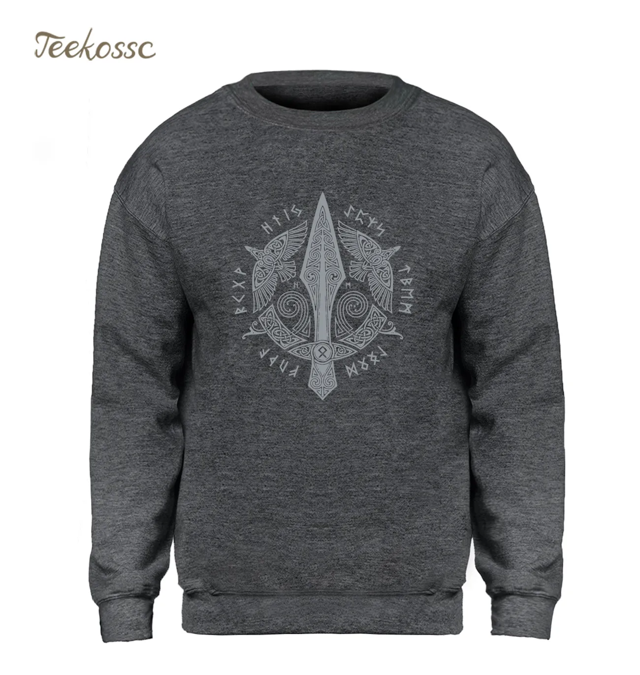 Odin Vikings Sweatshirt Men  Berserker Stylish Hoodie Crewneck Sweatshirts Winter Autumn Black Streetwear Cool Loose Mens