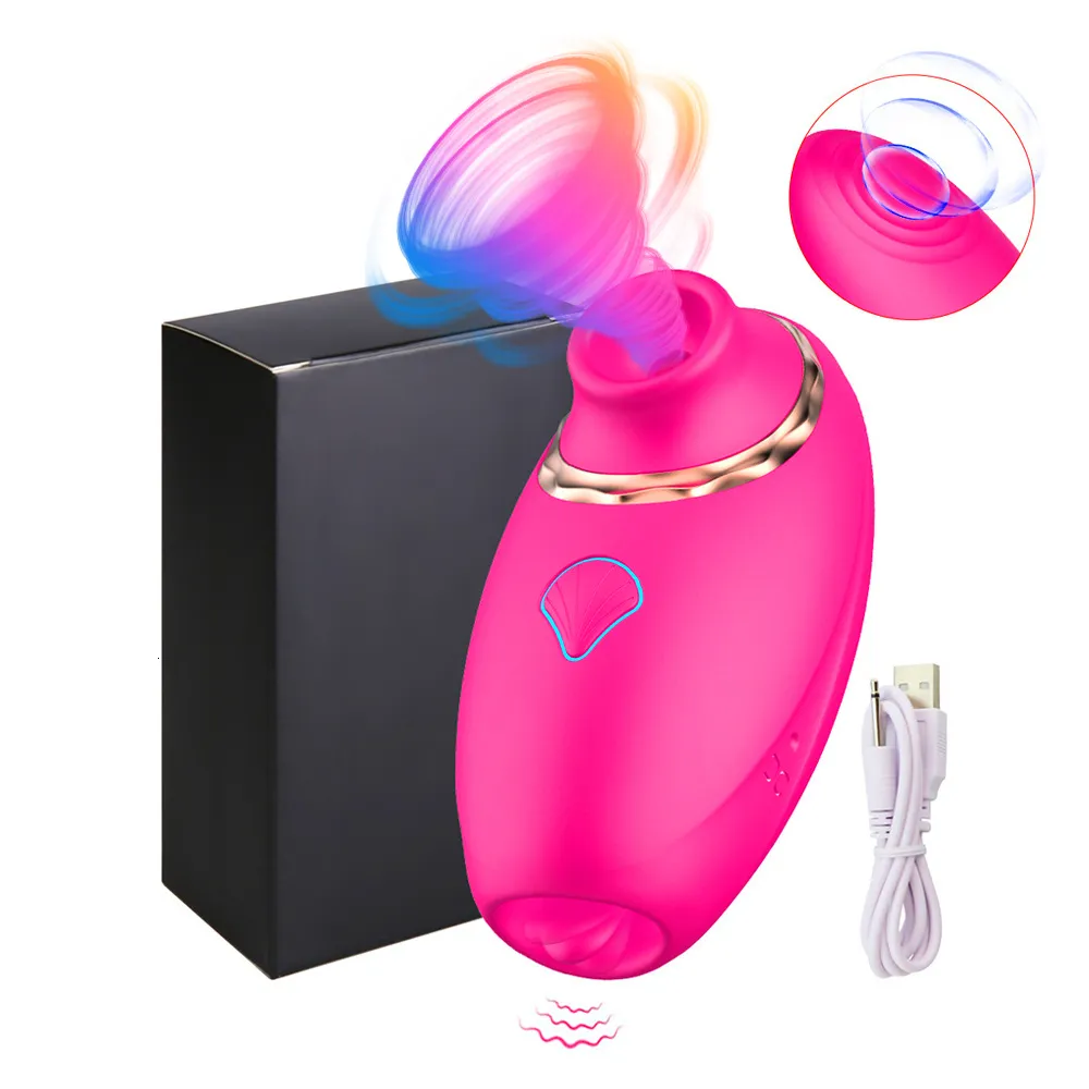 Vibratoren 3 IN 1 Saugen Vibrator für Frauen Nippel Vagina Klitoris Stimulator Zunge Lecken Sex Spielzeug Weibliche Masturbator 230801