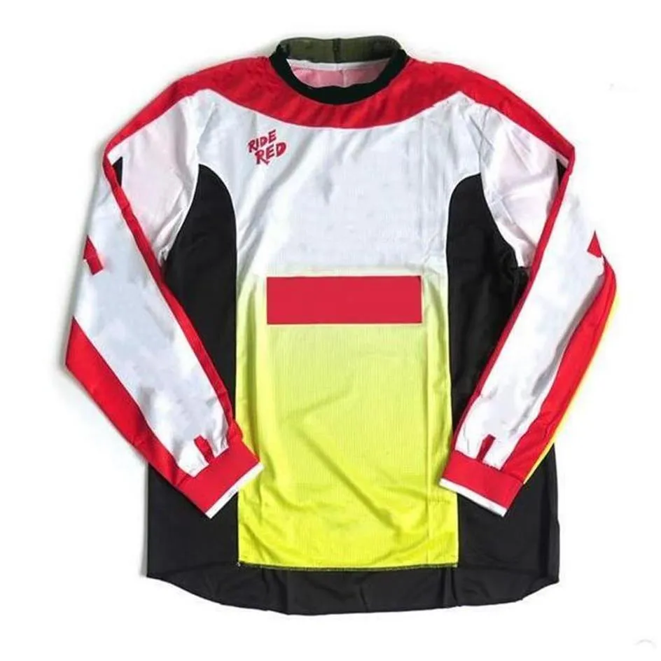 Explosive moto été chemise à manches longues T-shirt en plein air VTT cross-country moto vêtements à séchage rapide respirant258F