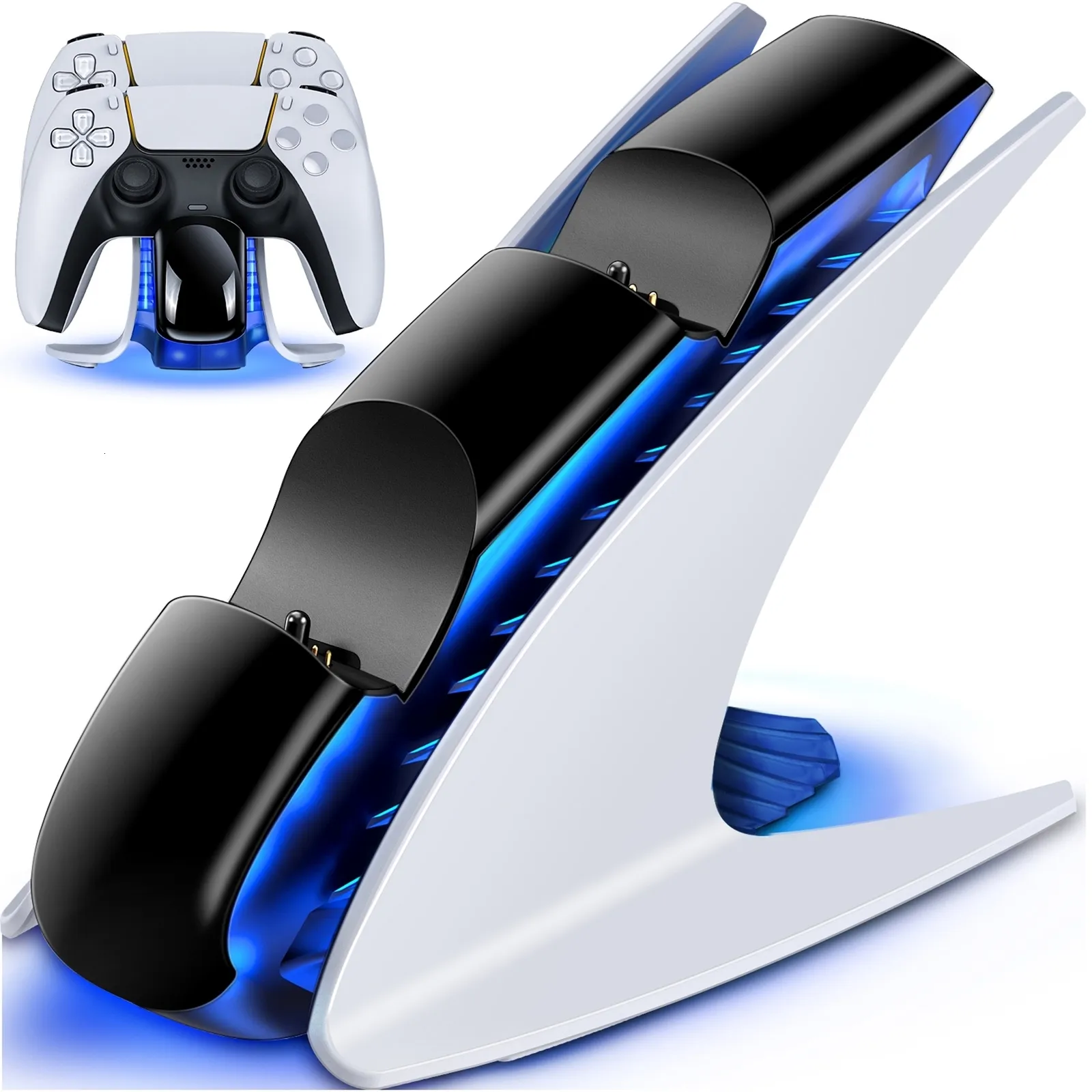 Dual PS5 Controller Charging Station BEBONCOOL Playstation 5 Controller Charger Dock with USB C Cable Fast Charging Dock for PS5 Wireless