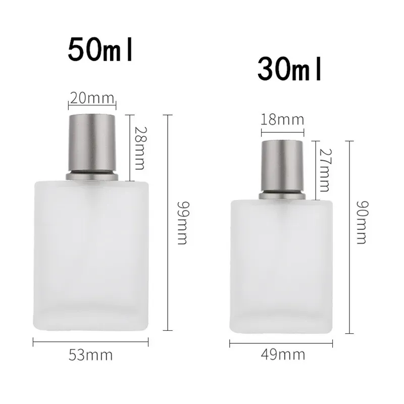 30ml 50ml Frosted Glass Empty Bottle Sprayable Enough Spray Bottle Odor Travel Size Portable Reuse Perfume Bottles