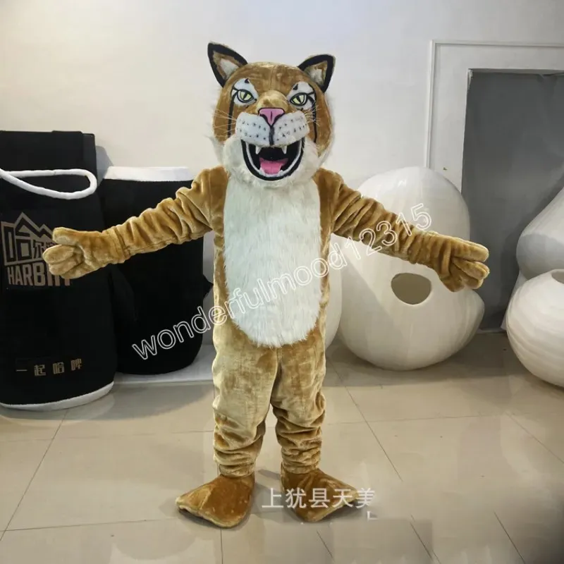 Adult Tiger Lynx Mascot Costume For Professional Halloween