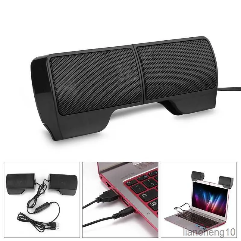 Portabla högtalare Portable Mini Clip USB Soundbar för bärbar dator/surfplatta Soundbar Powered Bluetooth Subwoofer Music Player med Clip R230801