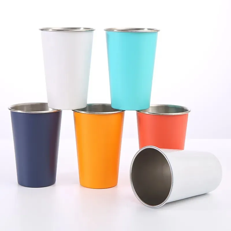 304 acier inoxydable gobelet 500 ml couche eau tasse réutilisable isolation thermique tasse à café jus boissons tasse bière Cocktail tasse TH1035