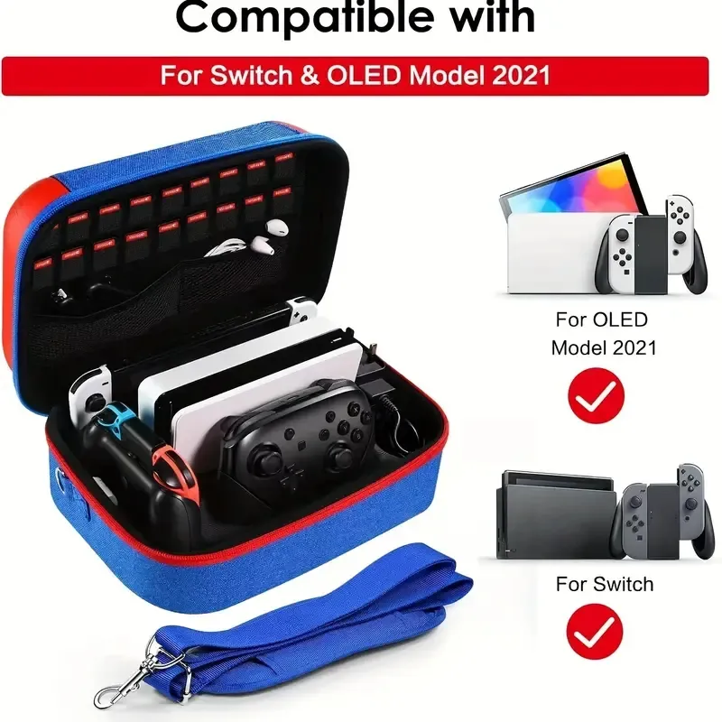 Storage Bag For Nintendo Switch Head Unit Switch OLED Universal Series Head Unit + Accessories + Handle Full Set Storage Crossbody Bag Nintendo Storage Bag Game