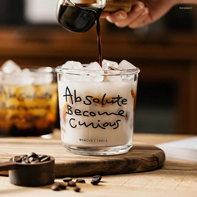 Vinglas Glasskoppar espresso koncentrerad latte kopp säker hushåll juice mjölk mugg transparent för drycker glasvaror gåva