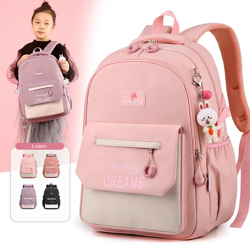 Sacs d'école Sac à dos pour filles école primaire sac d'étudiant 8-14 ans enfants rose cartable enfants cartables adolescents sac à dos Mochila Femenina 230801