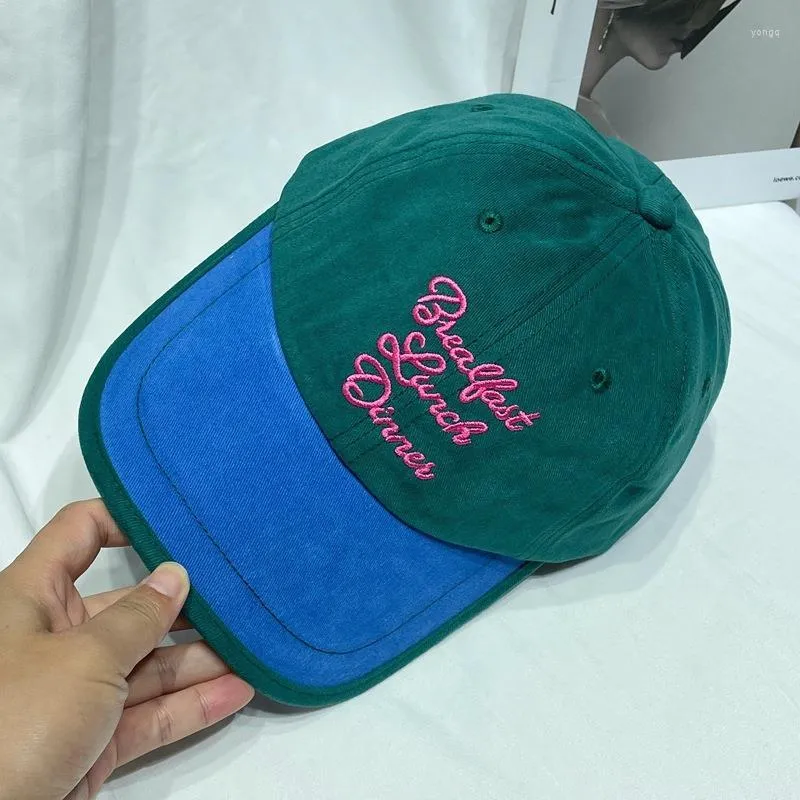 Caps de bola 2023 Letra de algodão lavado Bordado de bordado Hip Hop Cap para homens mulheres Gorras Snapback Baseball Casquette Papai Hat Outdoor