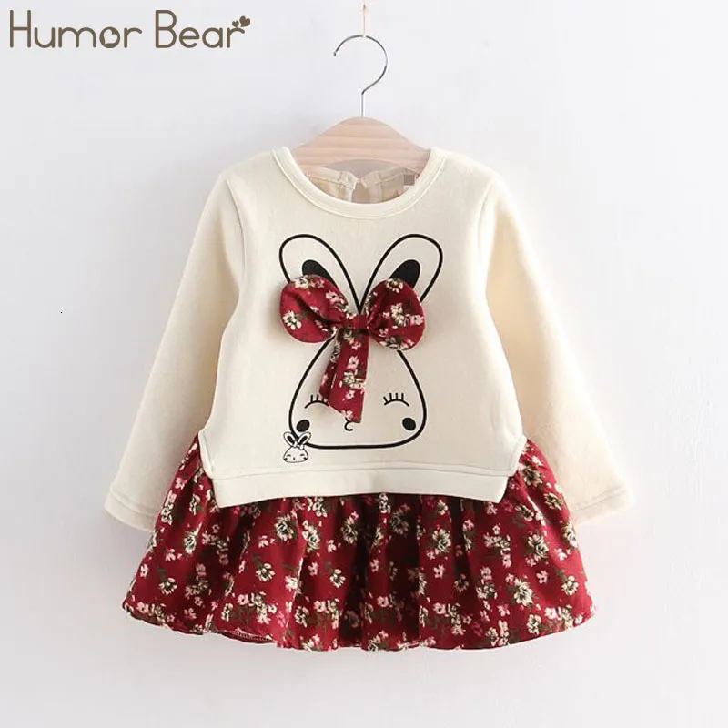 Vestidos de niña Humor Oso Niñas Vestido Verano Otoño Flor Princesa Niño Niña Ropa Niños Ropa Animal lindo Bebé 230731