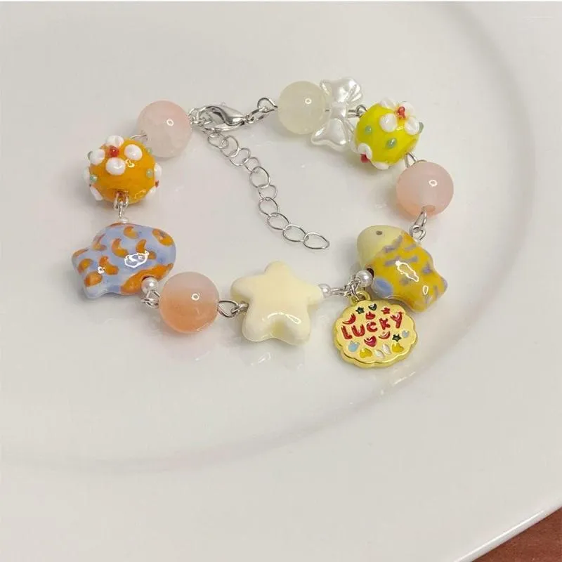 Strand Lucky Fish Bracelet Beal Bead Friend Friend веревка для рук сладкие женские ювелирные аксессуары