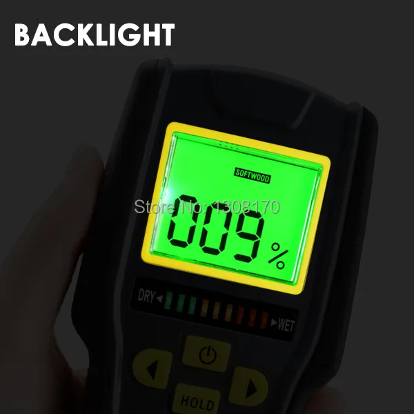 Wholesale Digital Pinless Parkside Wood Moisture Meter With Tricolor Bar Graph Indicator For Non
