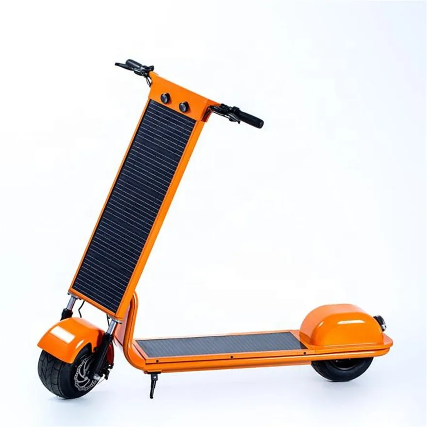 New Energy App Original Kick Solar Waterproof Weak Light Tech Electric E Scooter Scooter solare pieghevole con pannelli solari