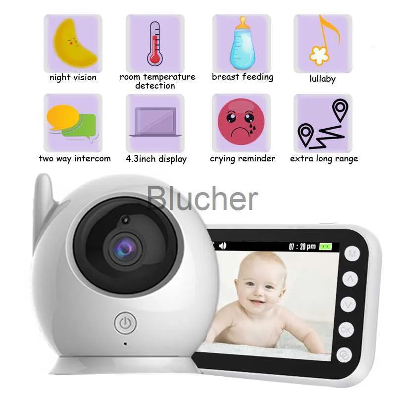 Andra trådlösa färg Smart Baby Monitor med kameraövervakning Nanny Cam Security Electronic Babyphone Cry Babies Feed X0731