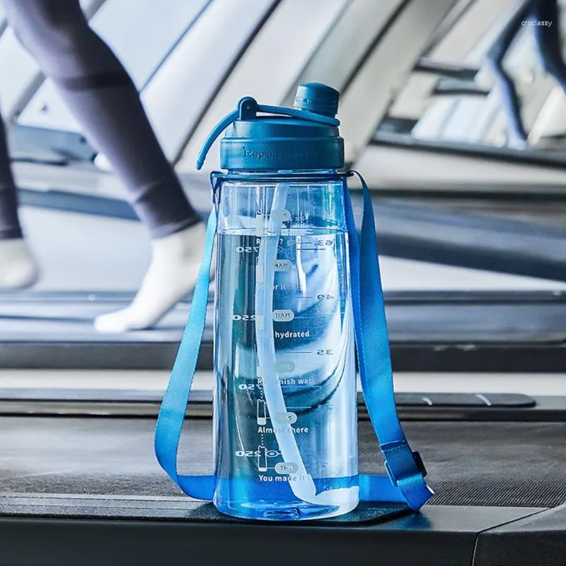 Waterflessen Fles Met Stro Kunststof Bekers Herbruikbare Duurzame BPA-vrije Draaglus Gallon Jugs