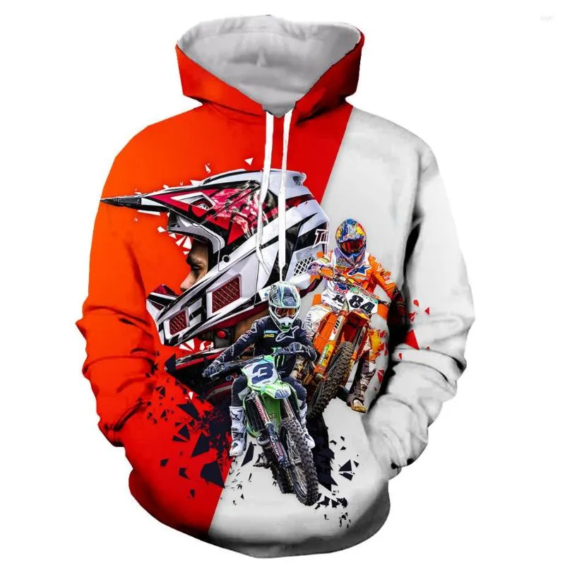 Herren Hoodies Motorrad Motocross Lustige Mode Lange Ärmel 3D-Druck Reißverschluss/Hoodies/Sweatshirts/Jacke/Männer/Frauen Drop