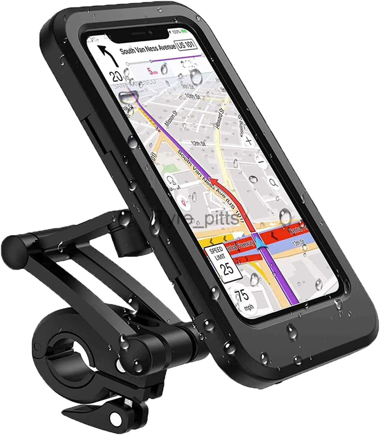 MP3/4 Docks Cradles Adjustable Waterproof Bicycle Mobile Phone Holder Mount Universal Bike Motorcycle Handlebar Cell Phone Support Mount Bracket Bag x0731