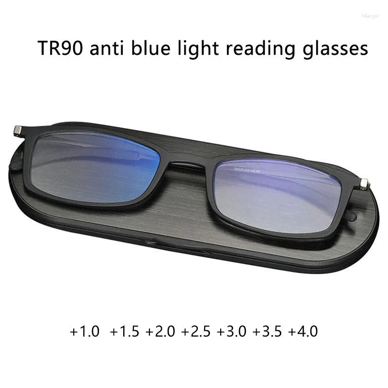 Sunglasses Ultra Thin Reading Glasses Women Men Anti Blue Light Presbyopic Metal Square Full Frame Diopter Eyewear 1.5 2.0