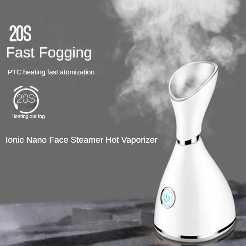 Vaporizzatore facciale Nano Ionic Face Vaporizzatore caldo Home Skin Spa Vaporizzatori Idratante profondo Macchina per spray rilassante Strumento di bellezza 230801