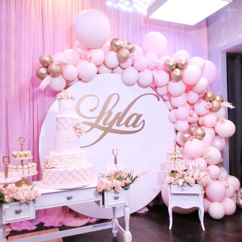 Dekoracja imprezowa balony łukowe Róż i różowe złoto balon girland ślub chrzest dziecka prysznic dorosły dziecko urodziny