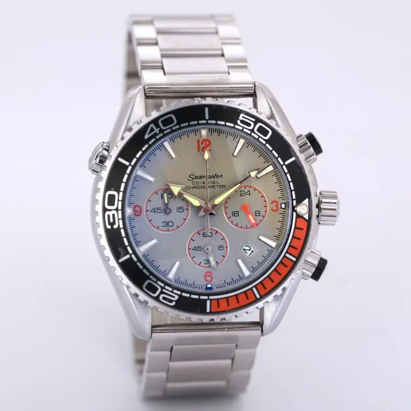 2023 Top Luxury Men Multifunctional Timing Watch Mechanical Watch 41mm Steel Band Band Blue Black Sapphire Watch Super Watch