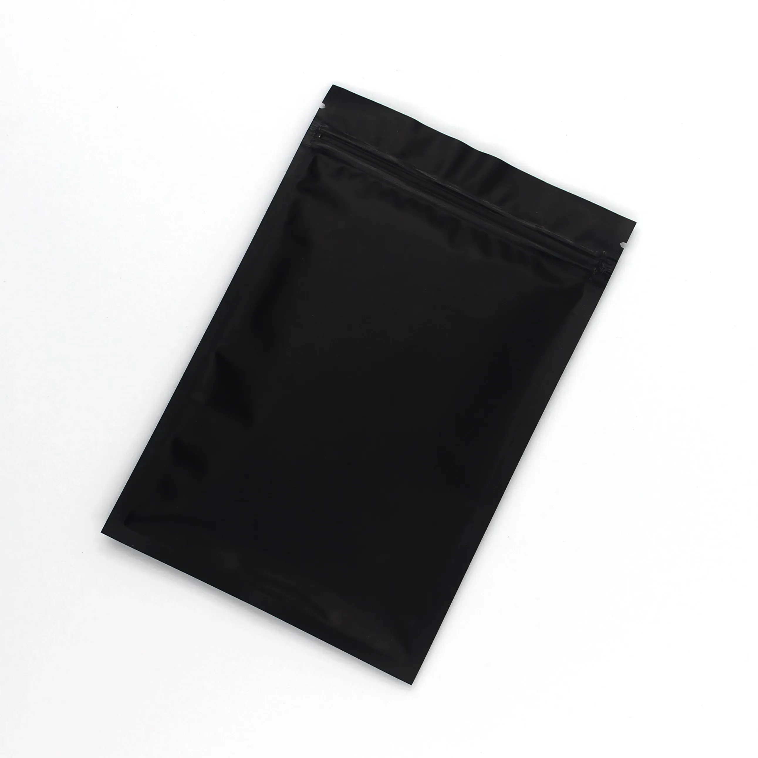 All-match Matte Black Small Aluminum Foil Zip Lock Plastic Bags Smell Proof Herb Powder Heat Sealable Flat Ziplock Bag Pouch