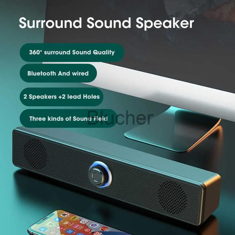 Comprar Sistema de sonido para cine en casa, Altavoz Bluetooth, altavoces  de ordenador para TV, barra de sonido, Subwoofer, Radio, centro de música,  columna de Boom Box