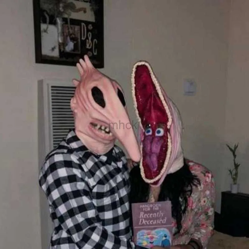 Parti Maskeleri Maschera Cadılar Bayramı Lateks Maskesi Terror Korku Cosplay Mask Adam ve Barbara Masquerade Maskesi HKD230801