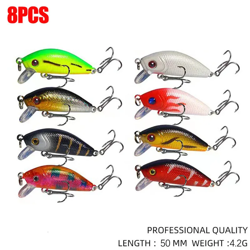 5 Esche Da Pesca Crankbait - Hard Baits Con Occhi 3D Per Trota E Bass - Foto 7