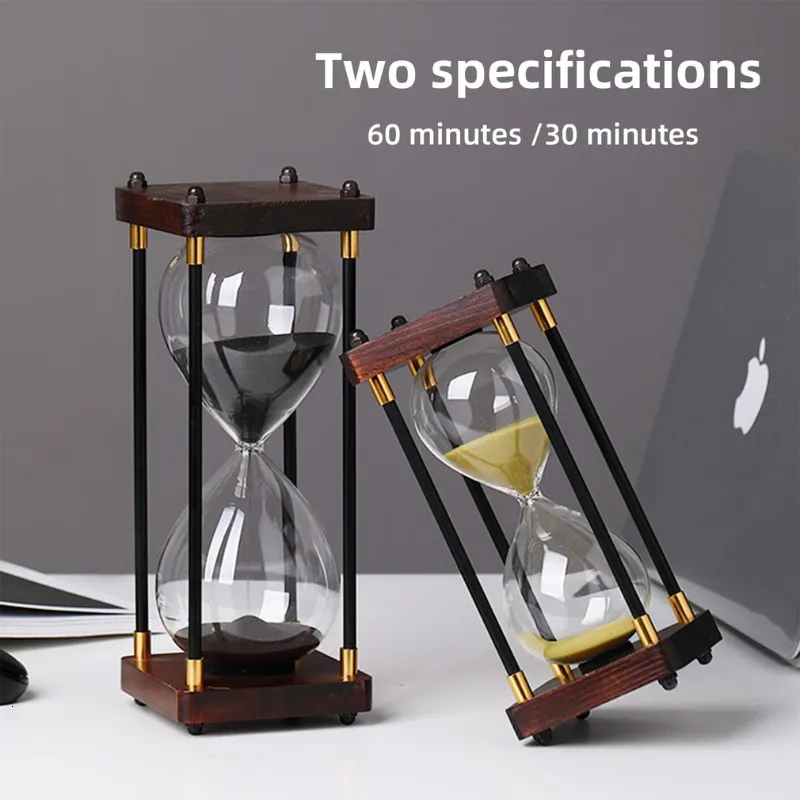 Decorative Objects Figurines 3060 Minute Vintage Metal Hourglass Timer Kitchen Home Office Creative Desktop Ornaments Time Management Tools Holiday Gifts 230731