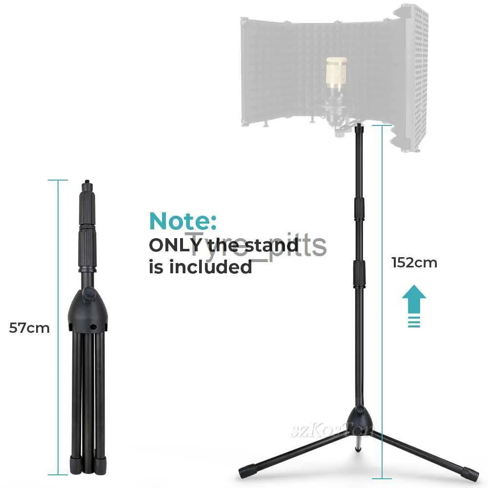 MP3/4 Docks Cradles Foldable Metal Microphone Stand Studio Microphone Floor Tripod Non-slip Arm Stage Performance Recording Mic Stand for Blue Yeti L240110