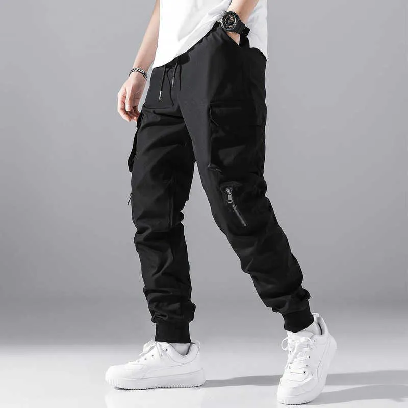 readymade multi pocket pants サイズ0 Mens White Multi-Pocket Cargo Pants - Harajuku Streetwear