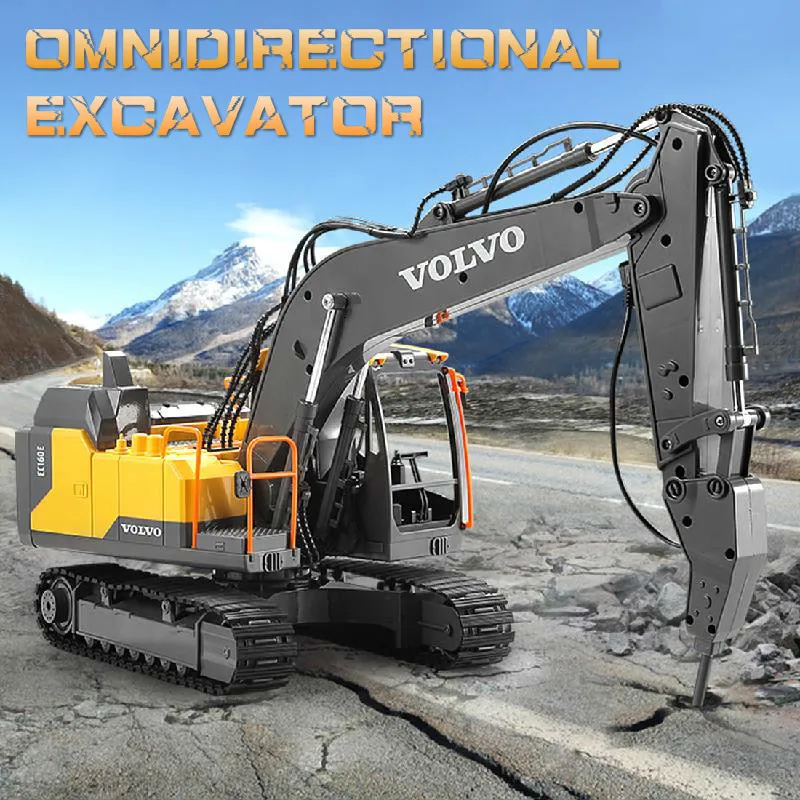 Electric RC CAR E568 2 4G 3IN1 Сплав сплав RC Excavator 1 16 17CH Моделирование больших грузовиков Пульт дистанционного управления 3 Тип инженер -игрушки 230731