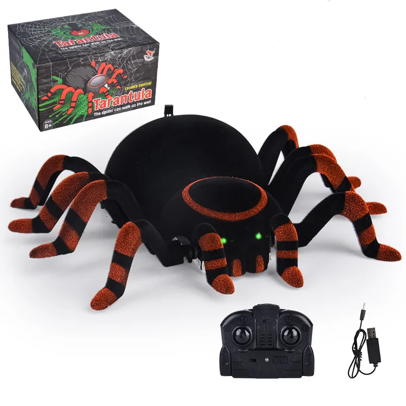 Elektriska RC Animals Wall Climbing Spider Remote Control Toys Infrared RC Animal Kid Gift Toy Simulation Furry Electronic Surprise For 230731