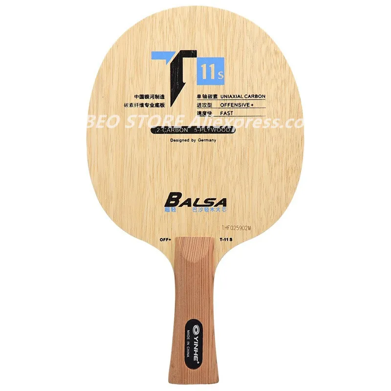 Table Tennis Raquets Yinhe T11バルサライトウェイトカーボンブレードT11Sオリジナルギャラクシーラケットピンポンバットパドル230731